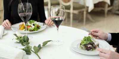 Romantic dinner in the restaurant